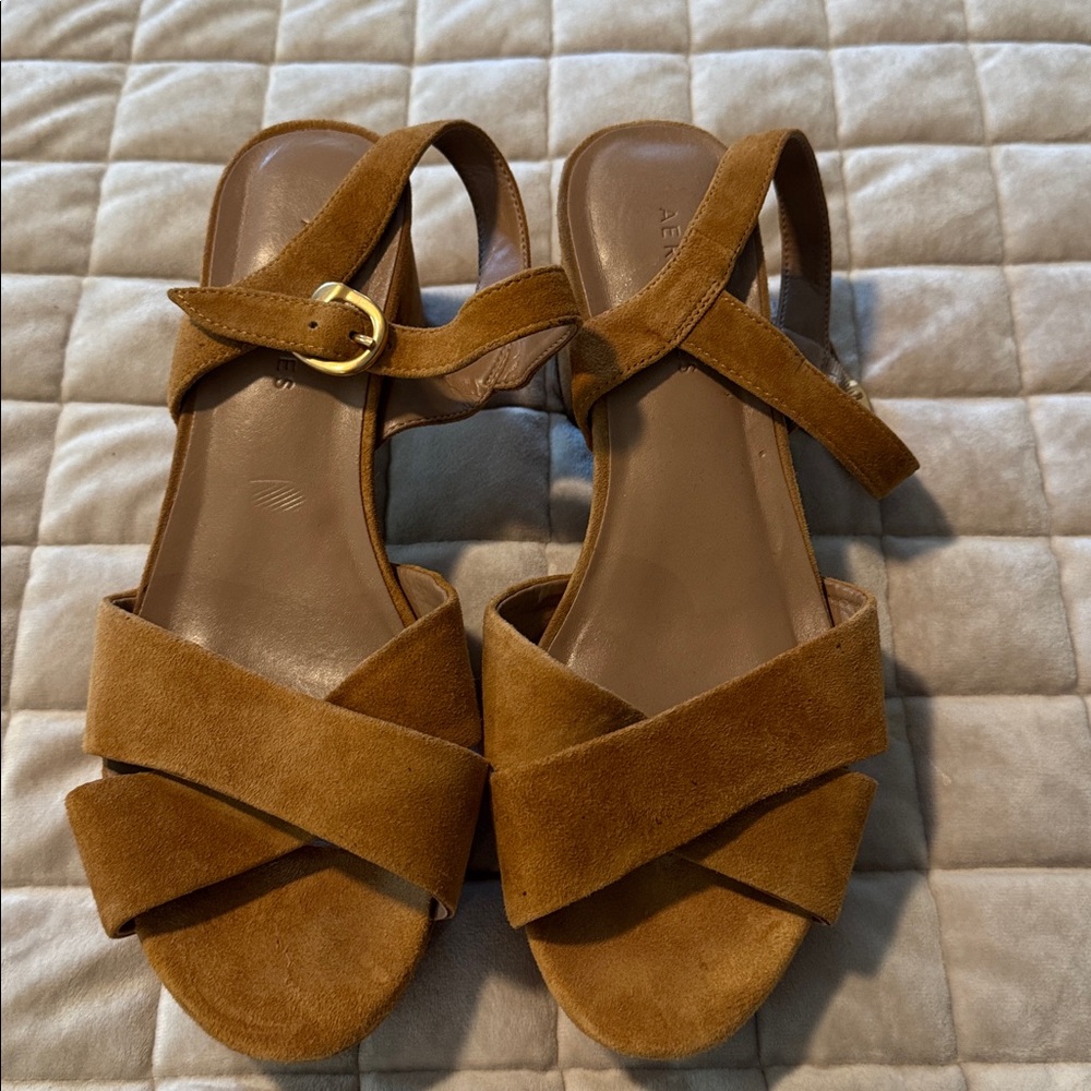 Brown Suede Strappy Sandals -never worn